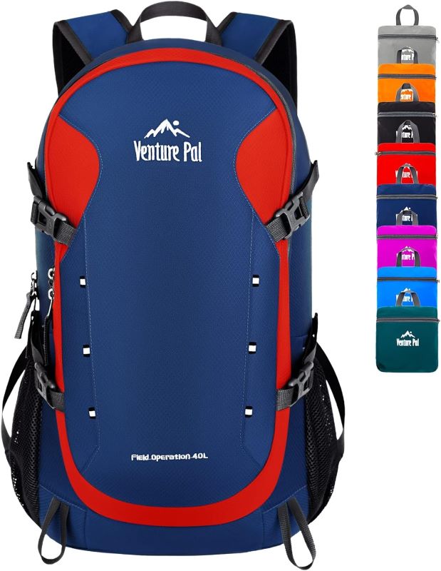 blue & red Venture Pal 40L Lightweight Packable Travel Backpack