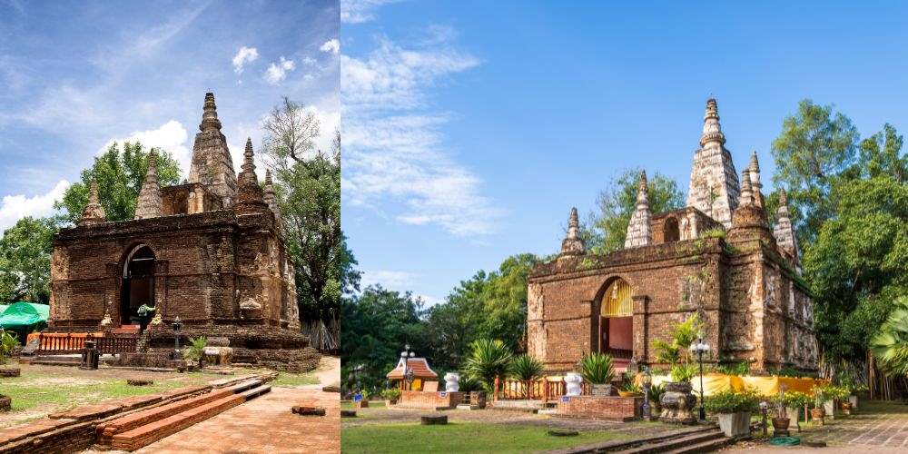 brown concrete building in the middle of the park - chiang mai temples