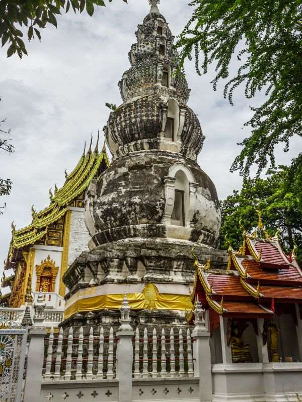 brown white structure beside temple