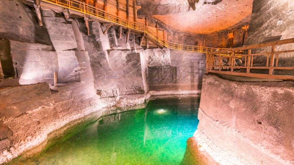 body of water inside a cave - Underground Attractions