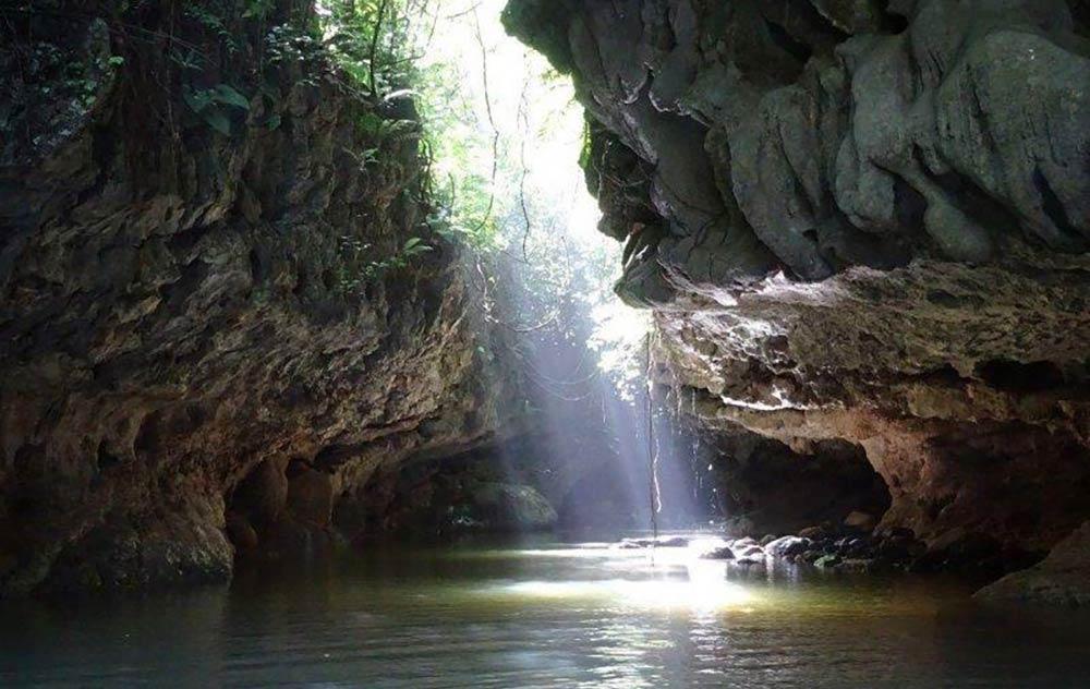 Image of what inside the cave with underwater