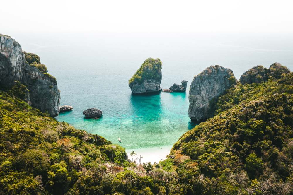 rock formation beside the ocean