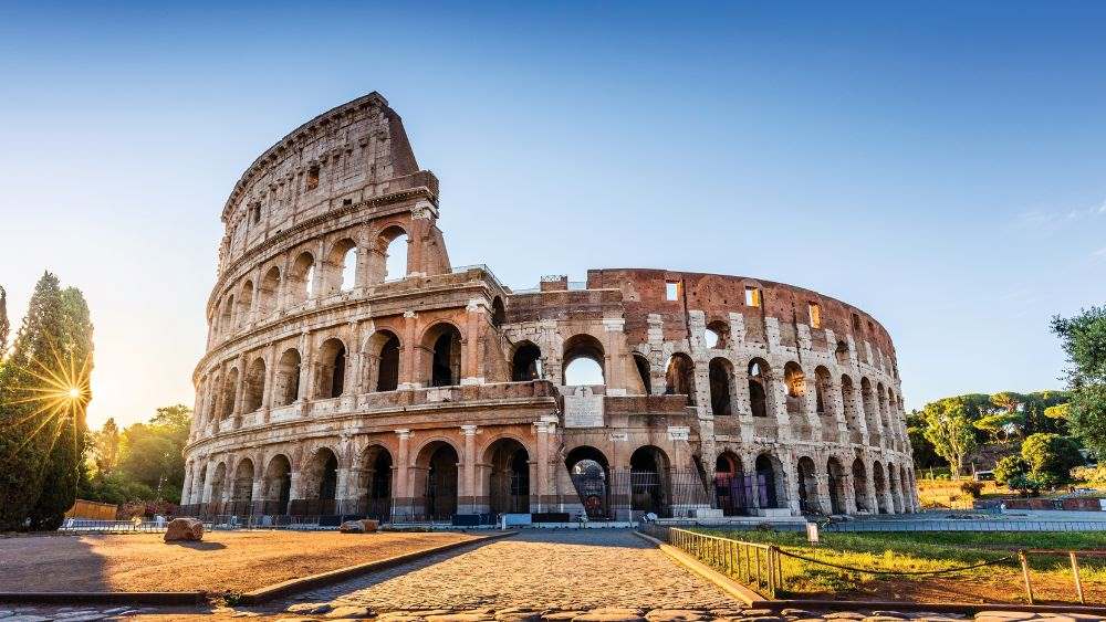 old building structure. famous Colosseum. in Rome